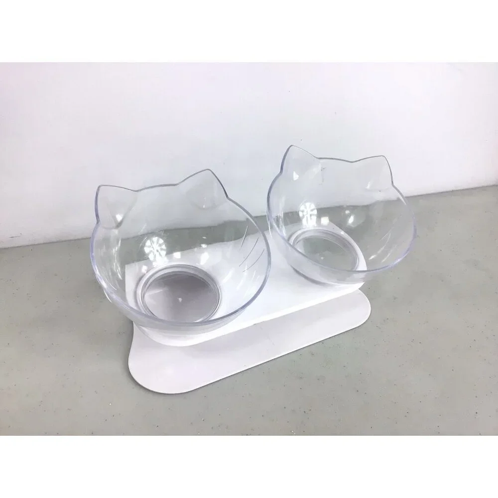 Raised Cat Shaped Double Dish